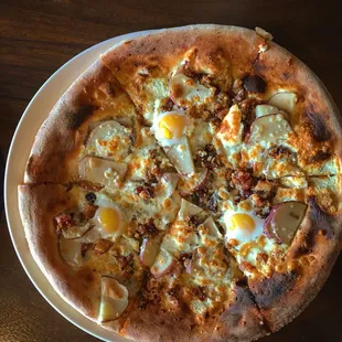 Quail Egg Pizzas