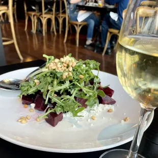 Roasted Beets Salad with wine