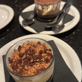 My favorite desserts: Tiramisu and Coppa Frutti di Bosco