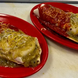 Always Christmas when your Chile is made in House  Smothered burrito w cheese!