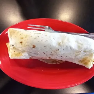 Bacon breakfast burrito