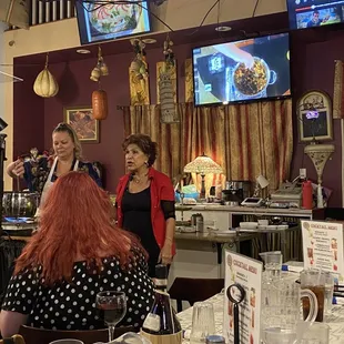 Demonstration on the TV