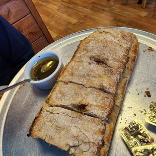 Fresh bread with oil &amp; spices. I&apos;m a bread girl......I wanted TO EAT THE ENTIRE LOAF!