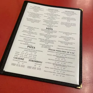 Dinner Menu...