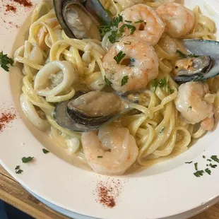 Linguine Di Mare  I think ? It was delicious