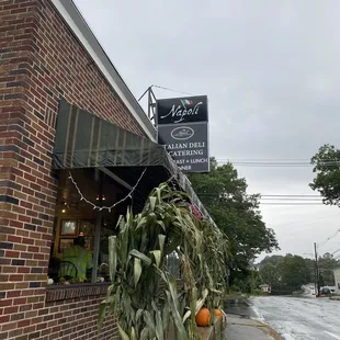 the front of the restaurant