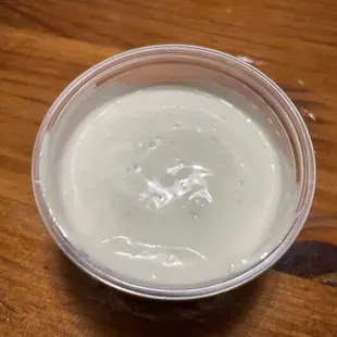 a close up of a cup of yogurt