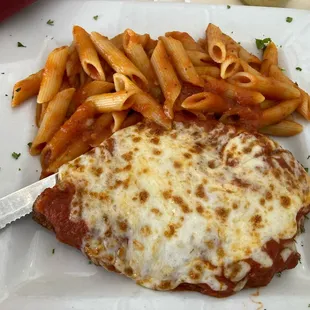 Chicken Parmigiana for me on Easter Sunday 2021. Mangia!  Mangia, me!