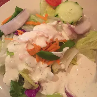 Side salad with ranch