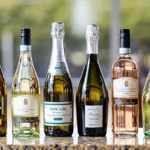 a selection of wine bottles