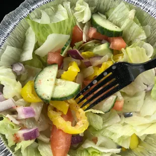 My lovely to go salad.