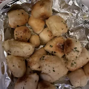 Garlic nots w/ Parmesan cheese.