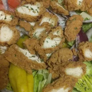 Crispy chicken salad