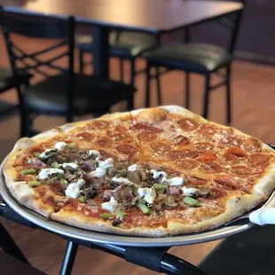 pizza, food
