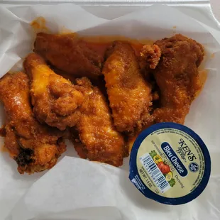June 2021: 6 bone-in Buffalo wings (mild)