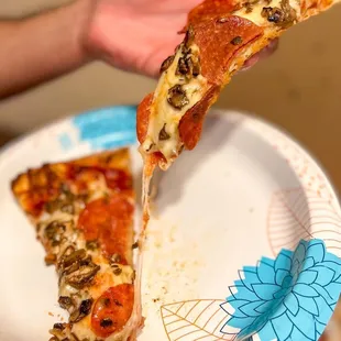 Pepperoni and Mushroom pizza