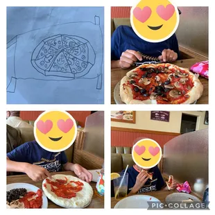 Make your own kids pizza $7 w/drink