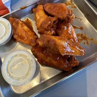 Saucy hot wings
