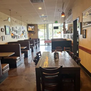 View from the back of the restaurant