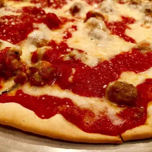 Thin Crust Cheese &amp; Sausage Pizza