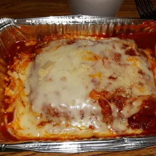 Meat lasagna.  Yum!!
