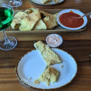 Green-Tini, fried zucchini strips