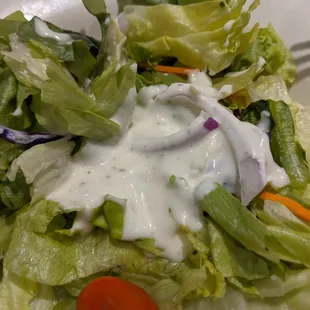 Side salad that comes with meal