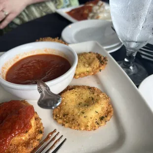 Fried ravioli super basic flavors