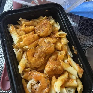 Vodka shrimp, not enough sauce