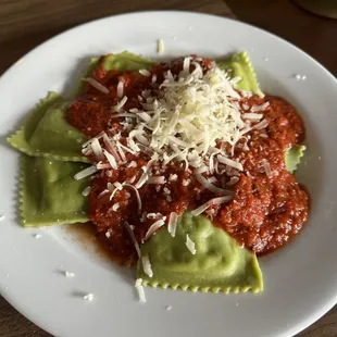 Ravioli with meat sauce on May 28, 2024