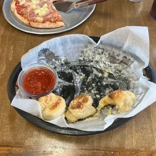 Garlic knots made right yes I&apos;m from NY this is legit.