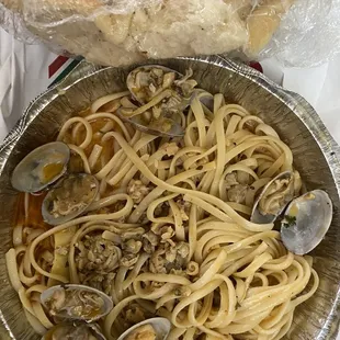 Linguine with Clam Sauce - love the lemon butter sauce!!