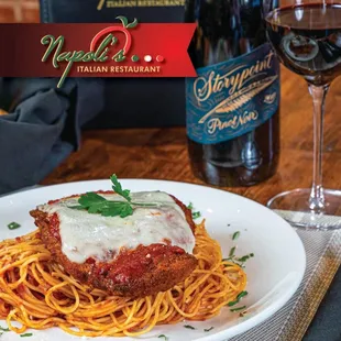 Saturday Date Night! Enjoy a favorite at Napoli&apos;s; Chicken or Veal Parmigiana.
