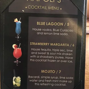 Drink menu 2