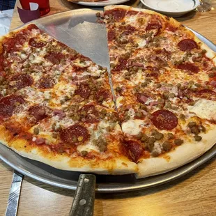 XL pizza. Delicious!