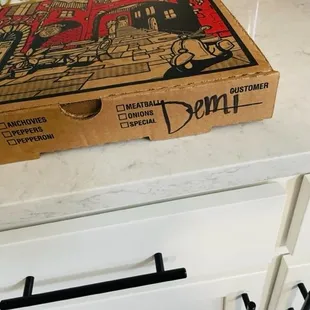 Your order comes in a pizza box