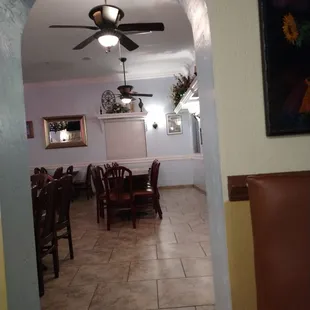 Overflow dining area.