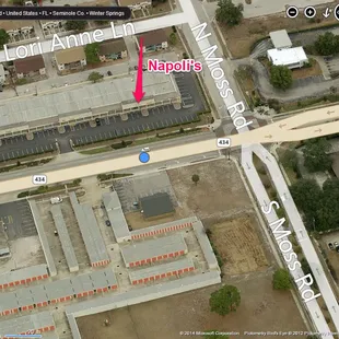 Bing Maps View, 434 and Moss Rd in Winter Springs