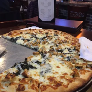 The spinach Alfredo, add chicken...