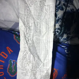 a person holding a receipt