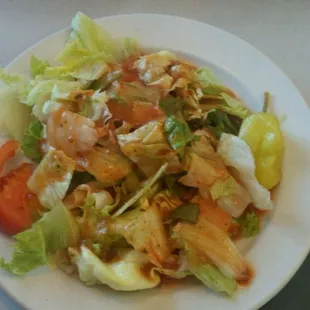 Garden salad with house dressing!