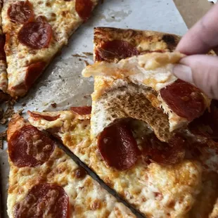 How little cheese layer they put on the pizza