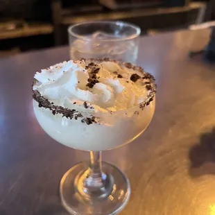 a dessert in a glass