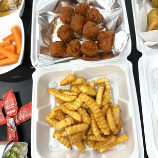 a variety of food items