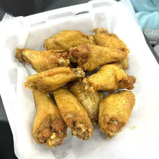 chicken wings in a basket