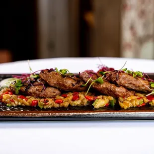 a plate of food on a table