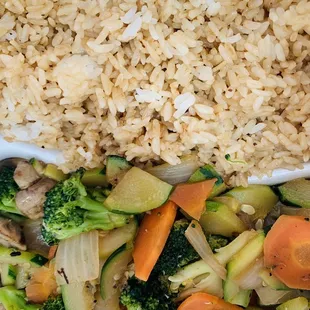 Vegetable hibachi -no egg (vegan)