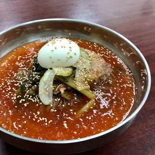 Kimchi Radish Naengmyeon (Cold Buckwheat Noodle)