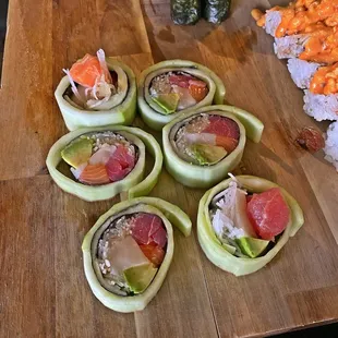 Hawaiian Roll- be sure to ask questions cuz there is Ponzu sauce on this and I didn&apos;t know!