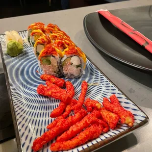 Hot cheeto sushi roll